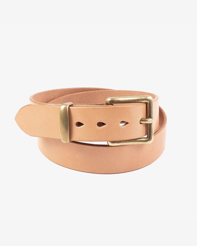 Heavy Duty "Tochigi" Leather Belt IHB-10-NAT | Natural