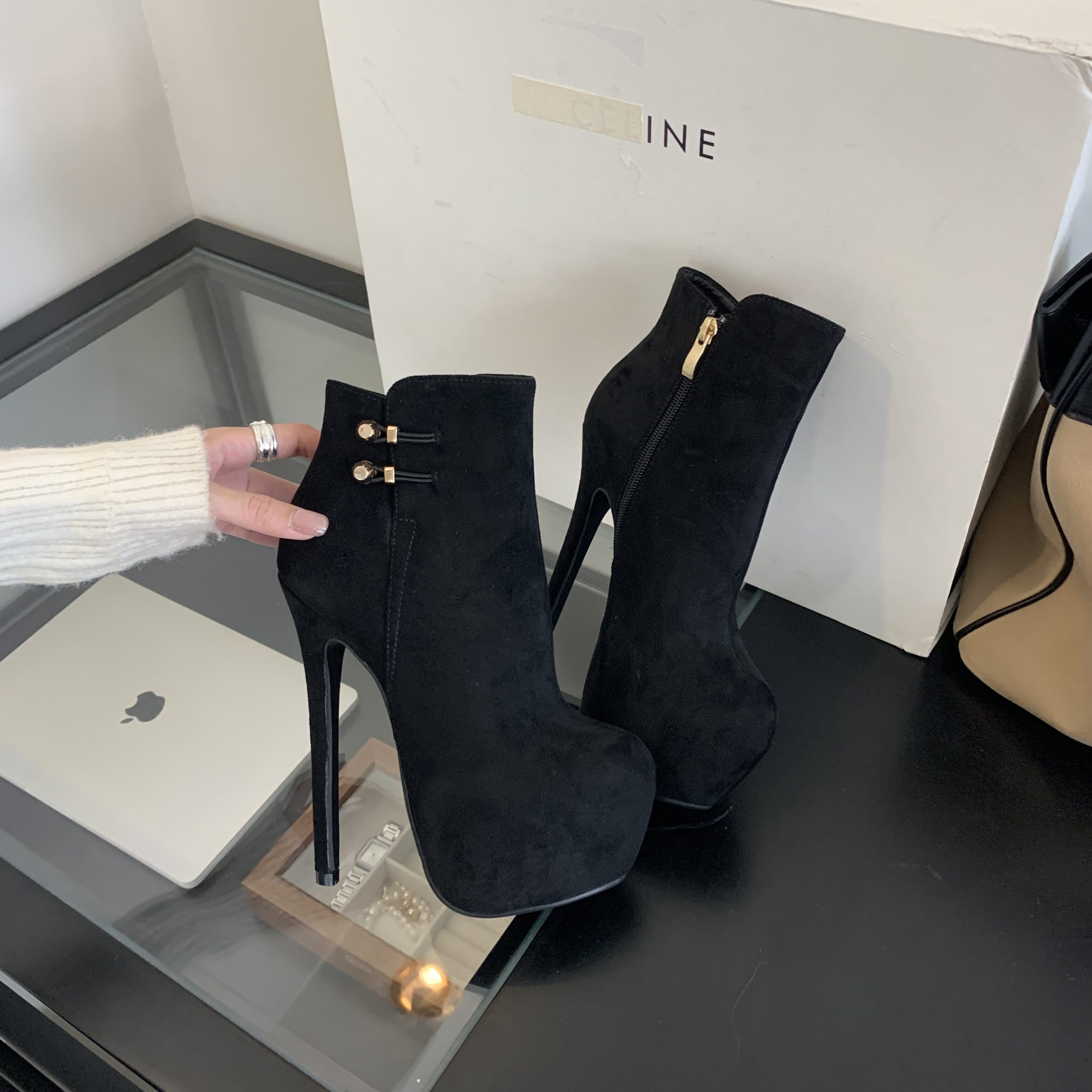 2024 New 16CM High Heel Platform Boots for Women Sizes 35-42 - Image 5