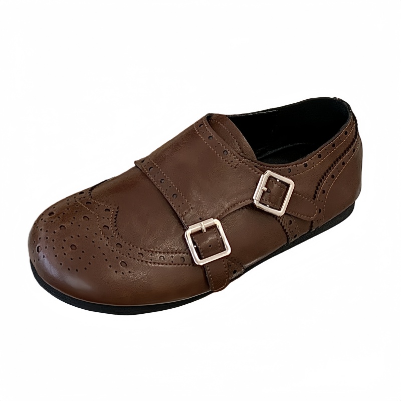 British Retro Carved Loafer Shoes for Women 2025 New Autumn Winter Brogue Suede Carved Leather Shoes - Image 5