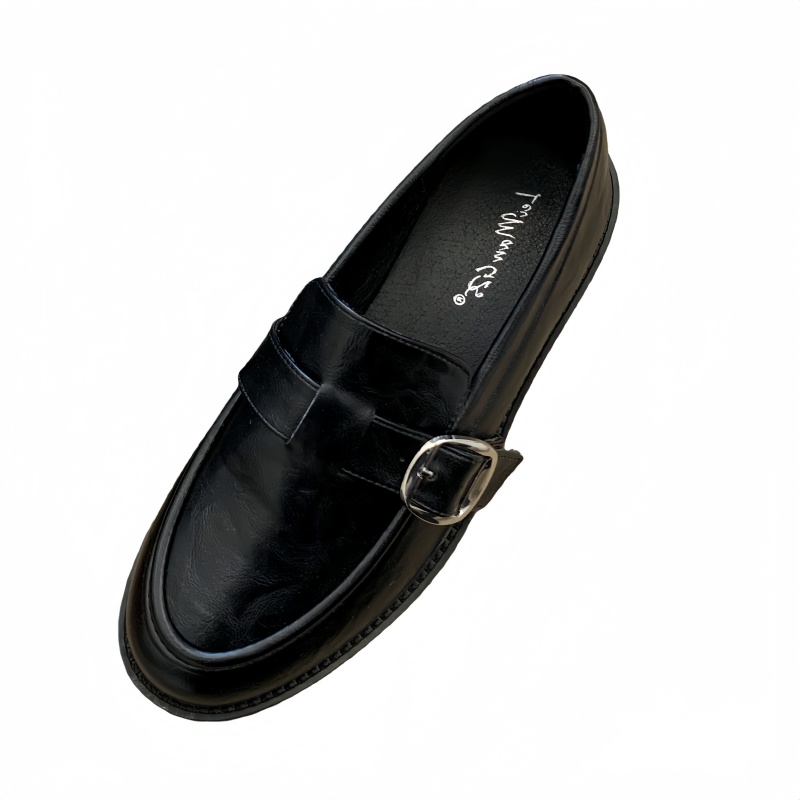 2026 New Fashion Retro Fringe Buckle Carved Korean Round Toe Flat Loafer Women's Casual Shoes - Style ead066 - Image 5