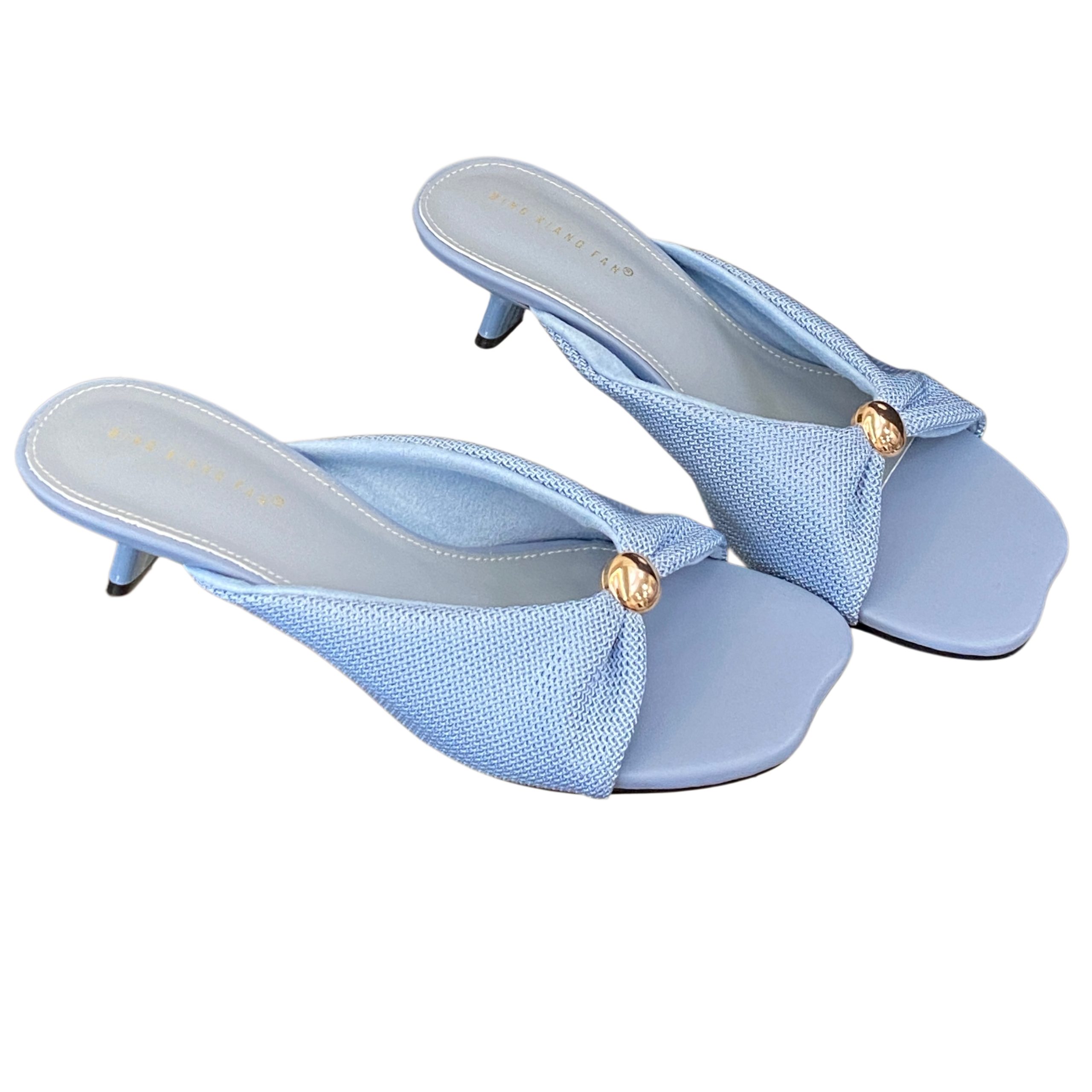 2026 Summer French Style Comfortable Cat Heel Open Toe Women's Sandals Soft Sole Solid Color Slippers - Image 5