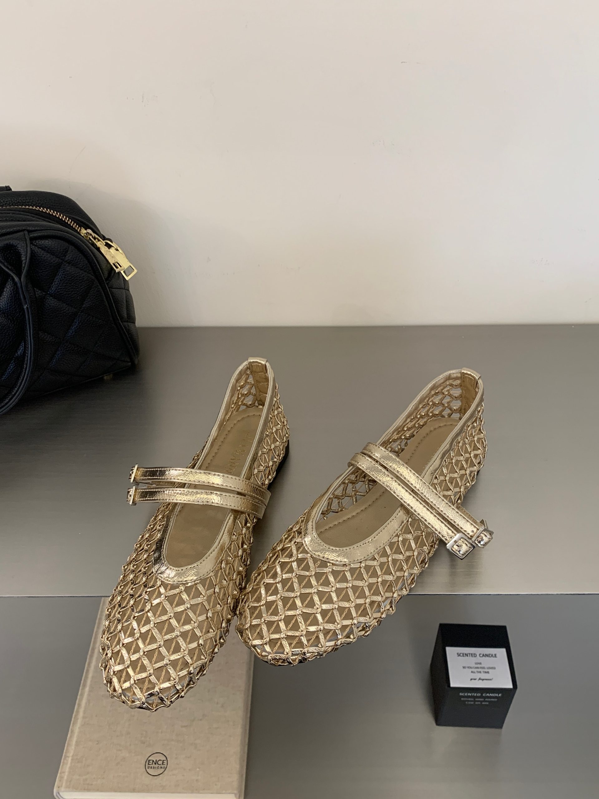 French Woven Hollow Mary Jane Flat Shoes for Women Summer Autumn Ballet Shoes - Image 2