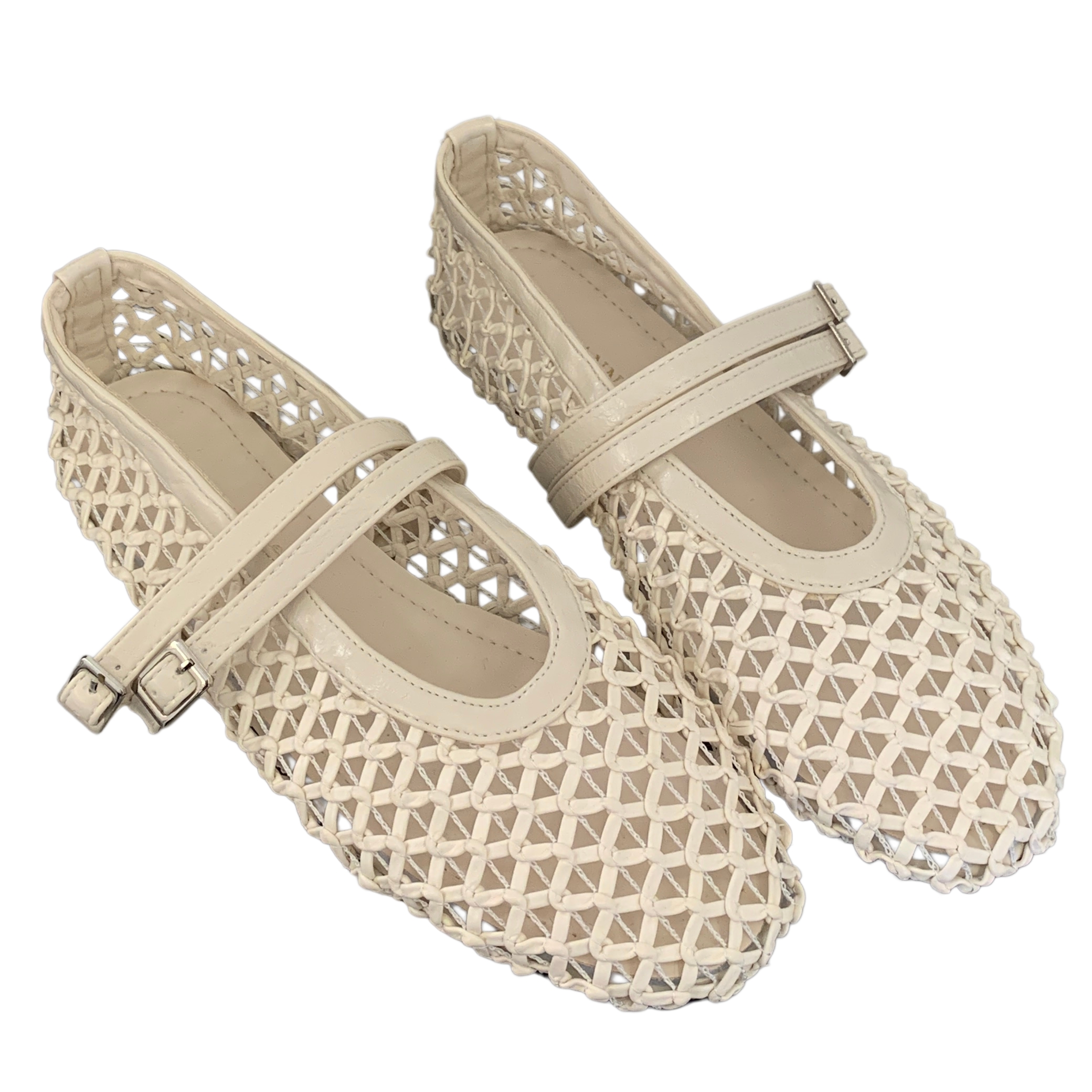 French Woven Hollow Mary Jane Flat Shoes for Women Summer Autumn Ballet Shoes - Image 5