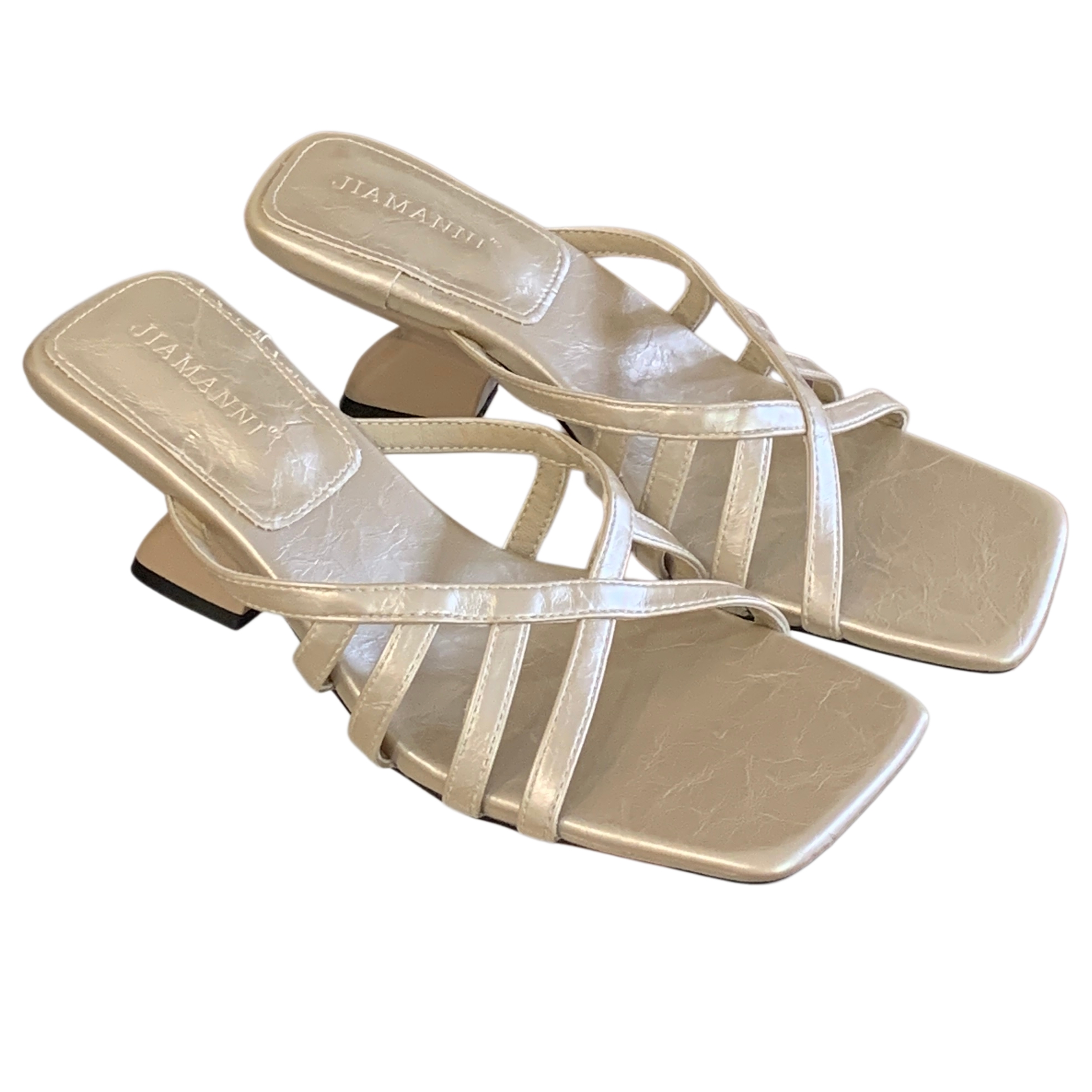 Women's Retro Wedge Heel Square Toe Slippers 2026 New Summer Strappy Open Toe Sandals - Image 5
